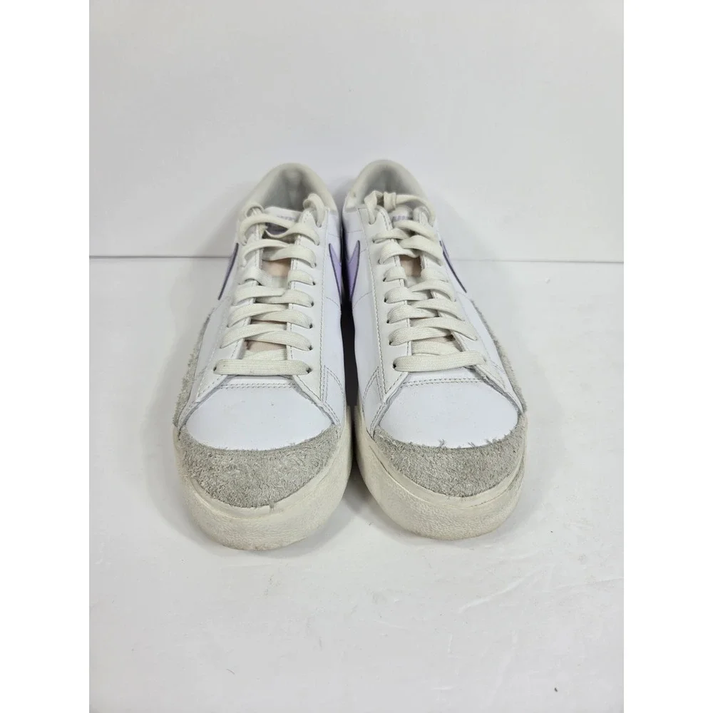 Nike Blazer Low Shoes Sneakers White / Lilac Womens 8.5 Platform Purple